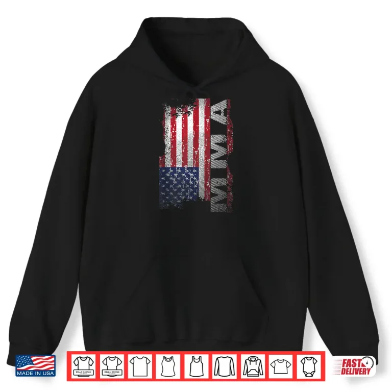 Hoodie USA Flag Patriotic MMA Mixed Martial Arts Graphic Shirt