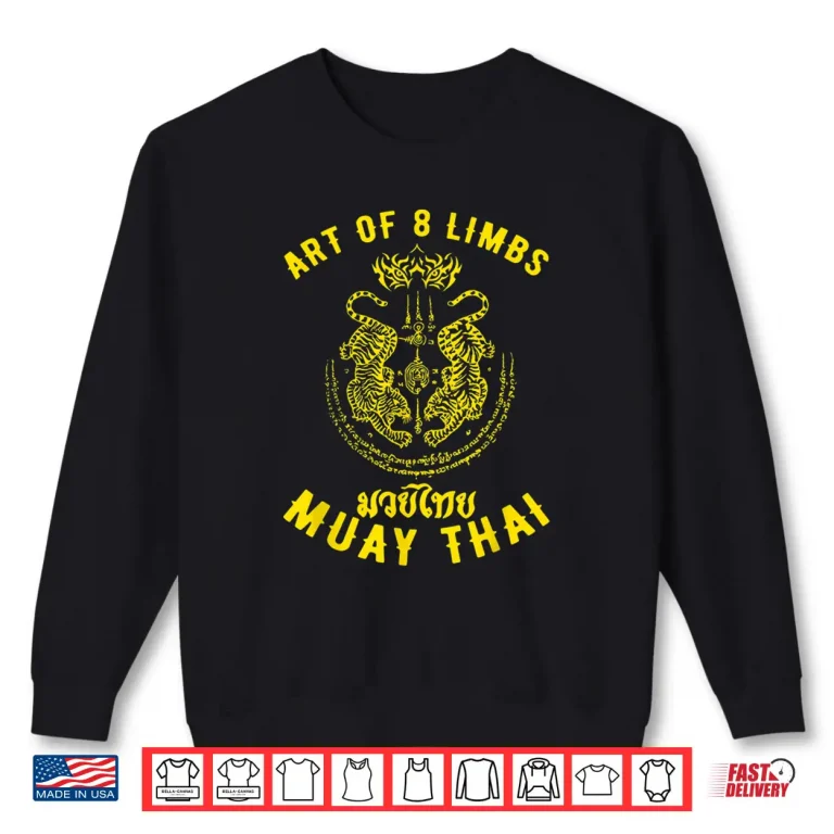 Sweatshirt Tiger Art Of Eight Limbs Muay Thai MMA Kickboxing Shirt 1