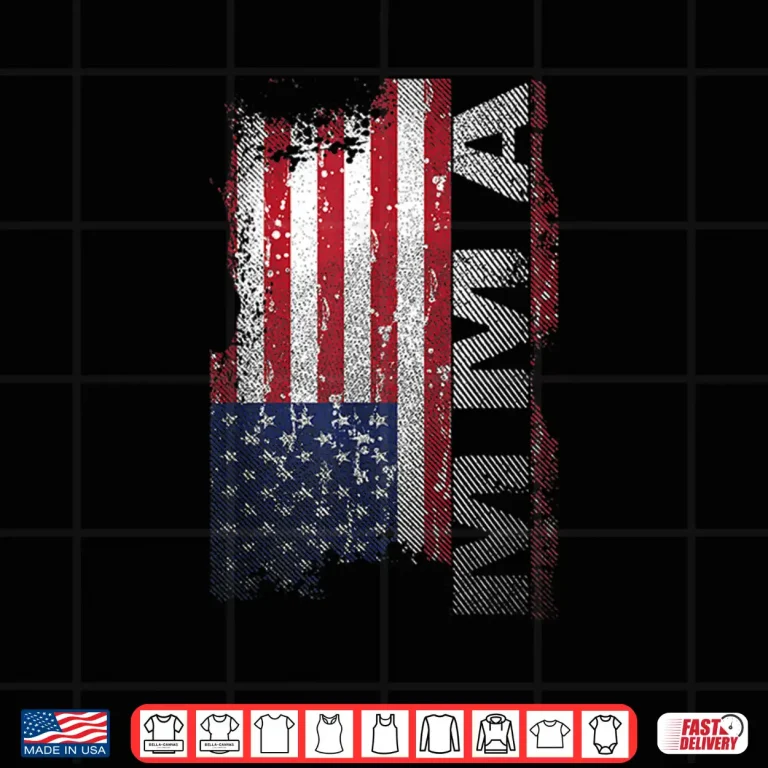 Design USA Flag Patriotic MMA Mixed Martial Arts Graphic Shirt 1