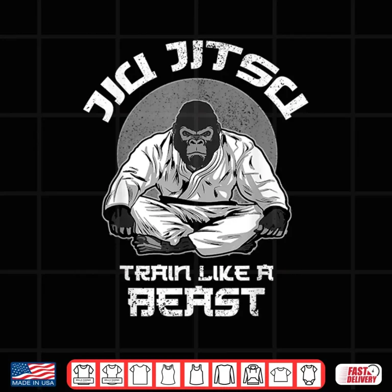 Design Train Like A Beast Gorilla Jiu Jitsu BJJ Grappling MMA Shirt 1