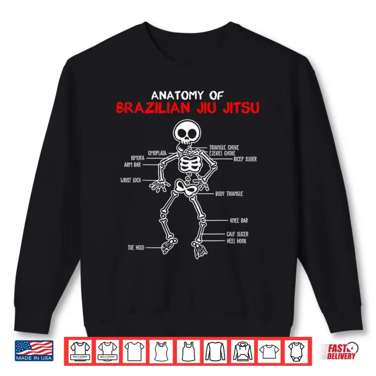 Sweatshirt Anatomy Of BJJ MMA Grappling Brazilian Jiu Jitsu Design Shirt