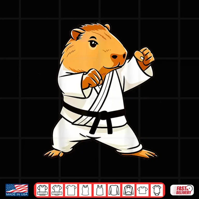 Design Capybara Design Martial Arts Karate MMA Animal Humor Shirt