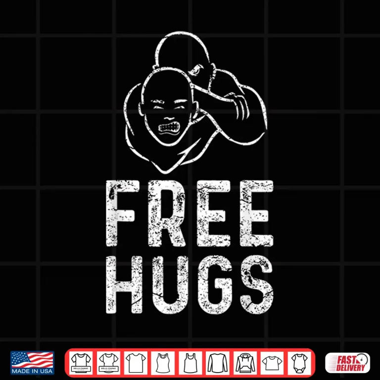 Design Free Hugs Brazilian Jiu Jitsu BJJ MMA Humor Funny Shirt