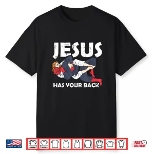 Jesus Has Your Back Jiu Jitsu Christian Bjj Mma Faith Shirt