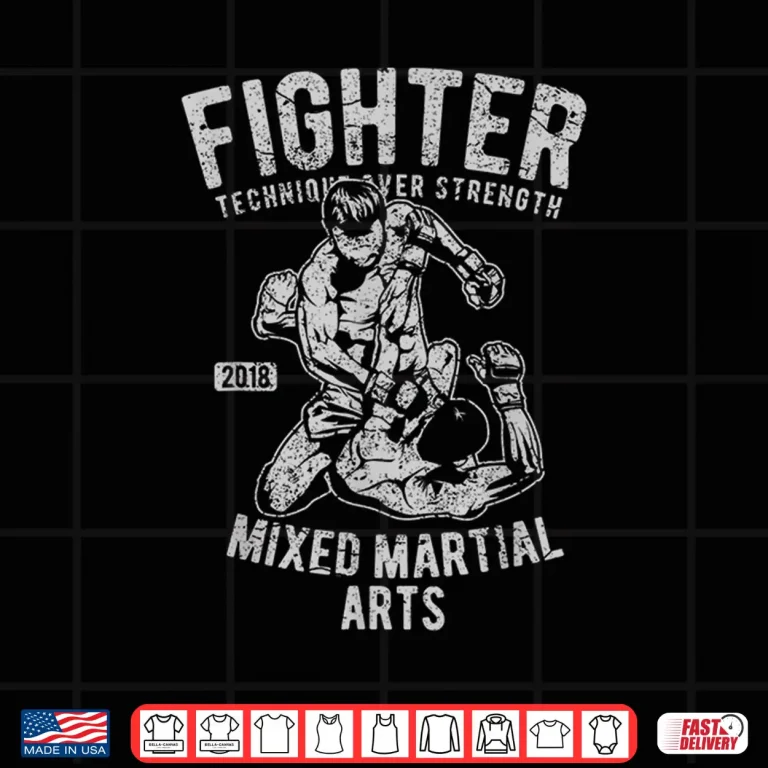 Design Mixed Martial Arts Fighter MMA Professional Retro Vintage Shirt