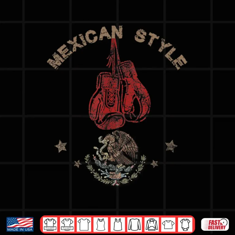 Design Mexican Style Boxing Professional Vintage Graphic Apparel Shirt