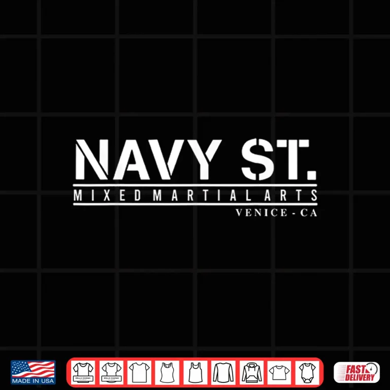Design Navy Street Official Fighting MMA Mixed Martial Arts Shirt