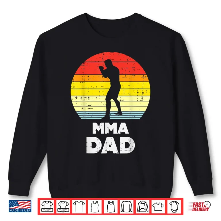 Sweatshirt Parent Sunset MMA Mixed Martial Arts Fighter Retro Gift Shirt