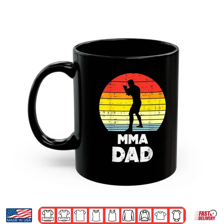 Mug Parent Sunset MMA Mixed Martial Arts Fighter Retro Gift Shirt