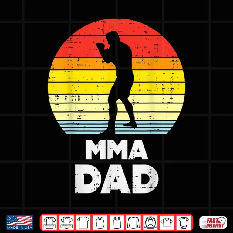 Design Parent Sunset MMA Mixed Martial Arts Fighter Retro Gift Shirt