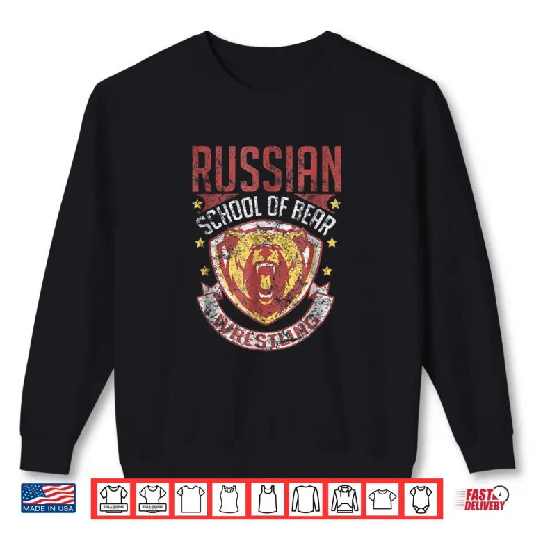 Sweatshirt Russian Bear Wrestling MMA Grappling Vintage Gift Shirt