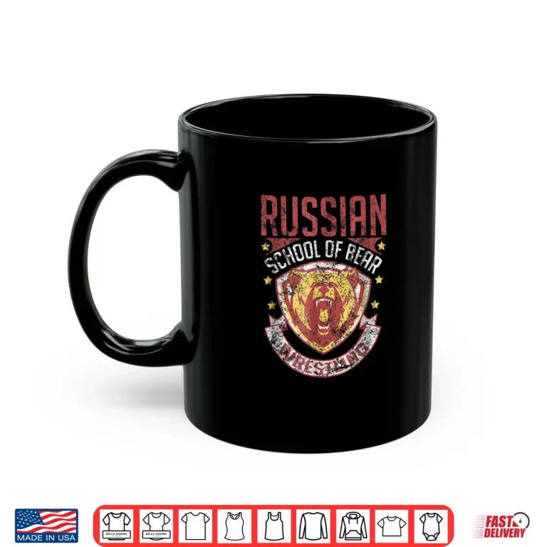 Mug Russian Bear Wrestling MMA Grappling Vintage Gift Shirt