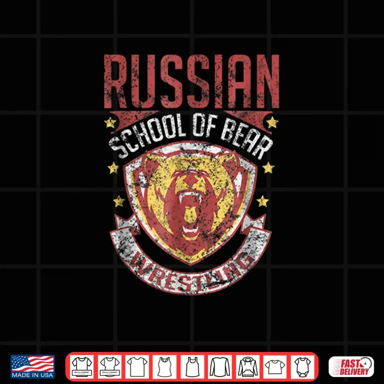 Design Russian Bear Wrestling MMA Grappling Vintage Gift Shirt