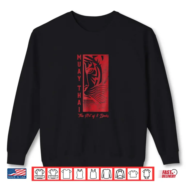 Sweatshirt Tiger Art Of Eight Limbs Muay Thai Kickboxing Gift Shirt