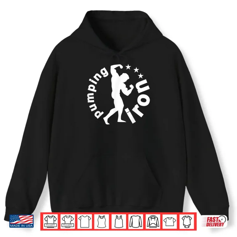 Hoodie C560 Pumping Iron Gym Workout Fitness MMA Motivation Shirt