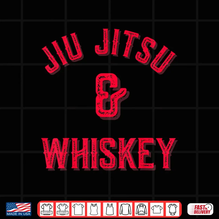 Design Jiu Jitsu And Whiskey Brazilian Jiu Jitsu MMA BJJ Gift Shirt