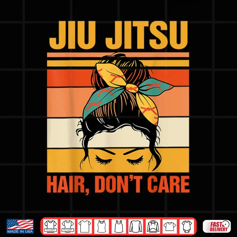Design Messy Bun Hair Dont Care Brazil Jiu Jitsu BJJ Identity Shirt