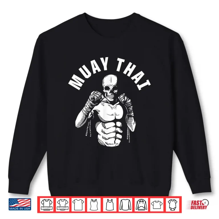 Sweatshirt Skeleton Fighter Muay Thai MMA Club Coach Martial Arts Shirt