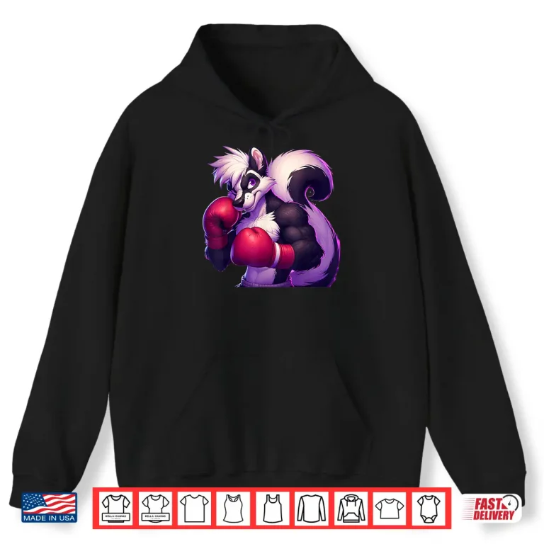 Hoodie Skunk Boxer Kickboxer Boxing MMA Fighter Combat Gym Shirt