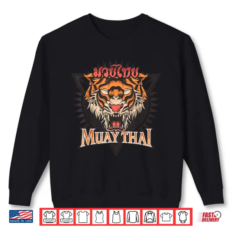 Sweatshirt Tiger Vintage Training Muay Thai MMA Kickboxing Graphic Shirt