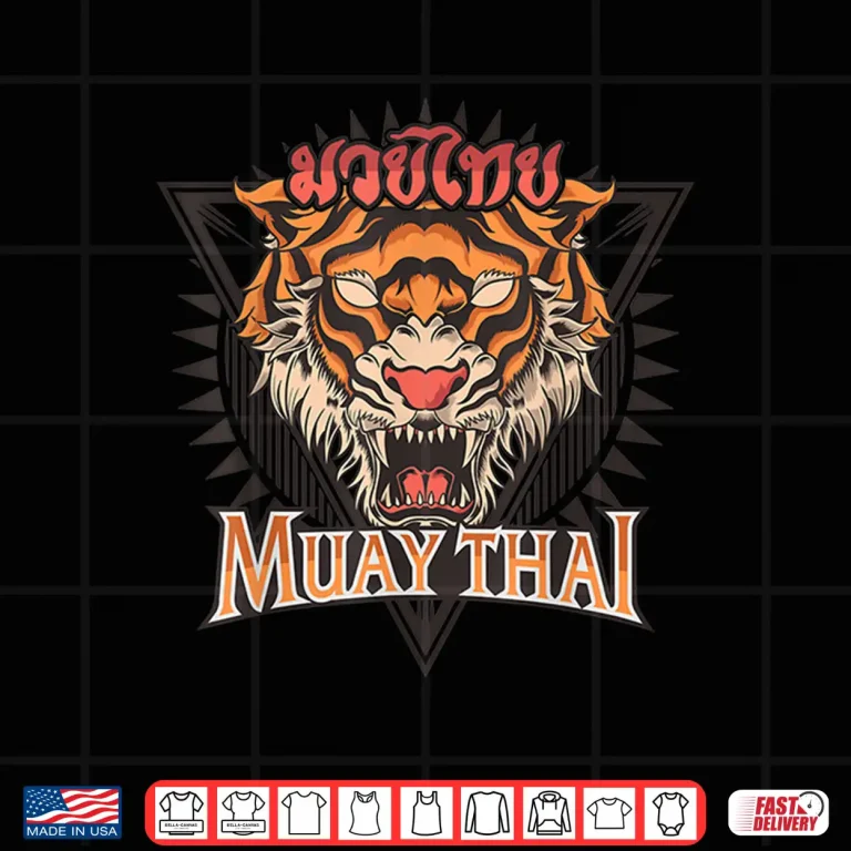 Design Tiger Vintage Training Muay Thai MMA Kickboxing Graphic Shirt