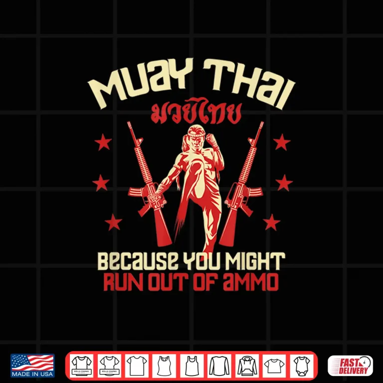 Design Ammo Retro Training Muay Thai Professional Humor Funny Shirt