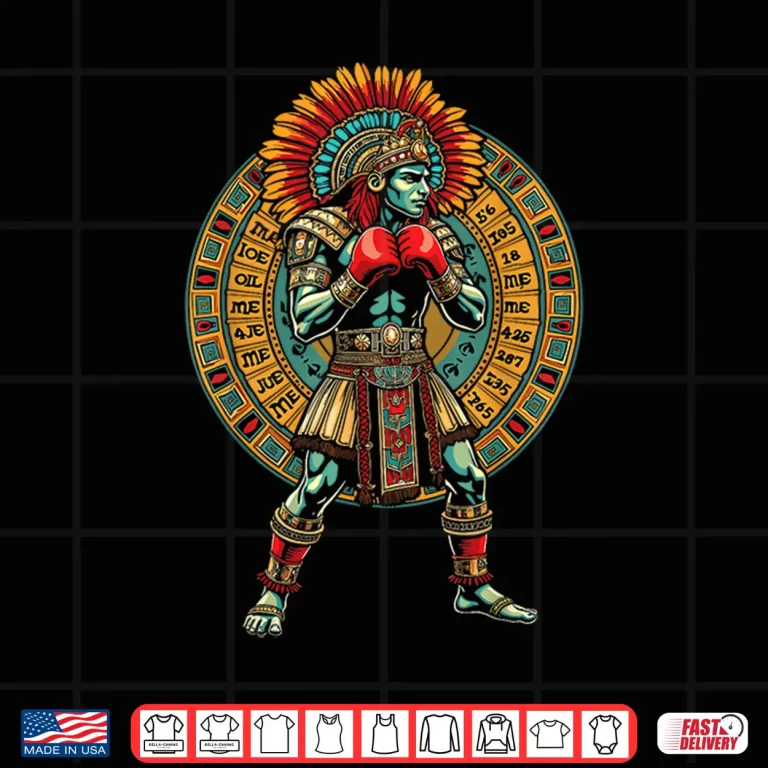 Design Aztec Warrior Calendar Mexican MMA Professional Graphic Shirt
