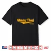 Distressed Thailand Muay Thai Kickboxing Mma Bjj Graphic Shirt