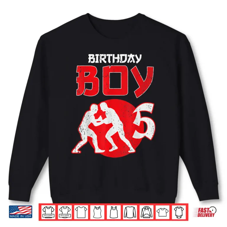 Sweatshirt Fifth Birthday Wrestling MMA Martial Arts Youth Graphic Shirt