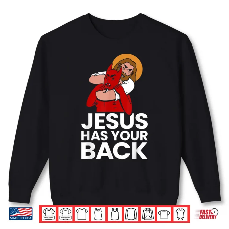 Sweatshirt Jesus Has Your Back Christian Jiu Jitsu BJJ MMA Faith Shirt