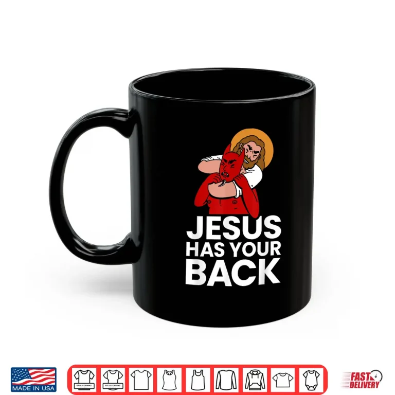 Mug Jesus Has Your Back Christian Jiu Jitsu BJJ MMA Faith Shirt