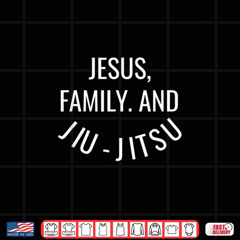 Design Jesus Family and Jiu Jitsu Brazilian Jiu Jitsu Graphic Shirt