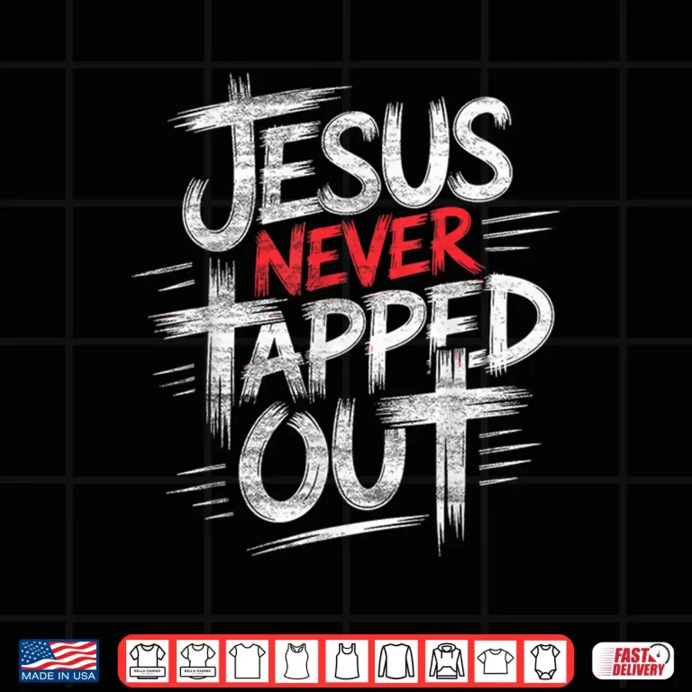 Design Jesus Never Tapped Out Christian Wrestling Wrestler Shirt