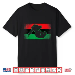 Pan Africa Vintage Flag Jiu Jitsu Bjj Mma Martial Art Shirt