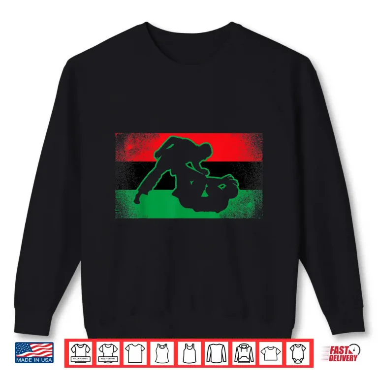 Sweatshirt Pan Africa Vintage Flag Jiu Jitsu BJJ MMA Martial Art Shirt