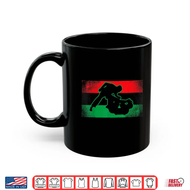 Mug Pan Africa Vintage Flag Jiu Jitsu BJJ MMA Martial Art Shirt