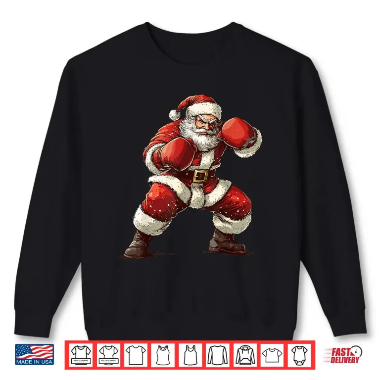 Sweatshirt Santa Boxing Xmas Muay Thai MMA Boxer Christmas Shirt