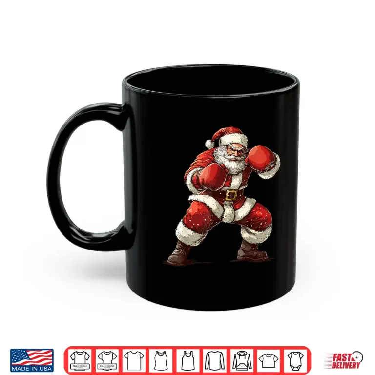 Mug Santa Boxing Xmas Muay Thai MMA Boxer Christmas Shirt