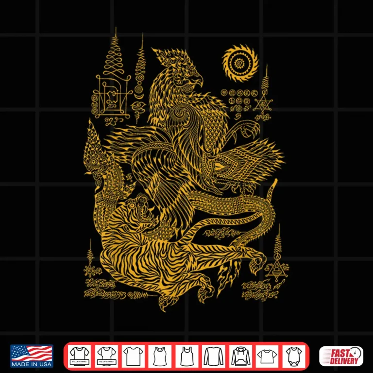 Design Rooster Tiger Traditional Thailand Art Muay Thai MMA Shirt