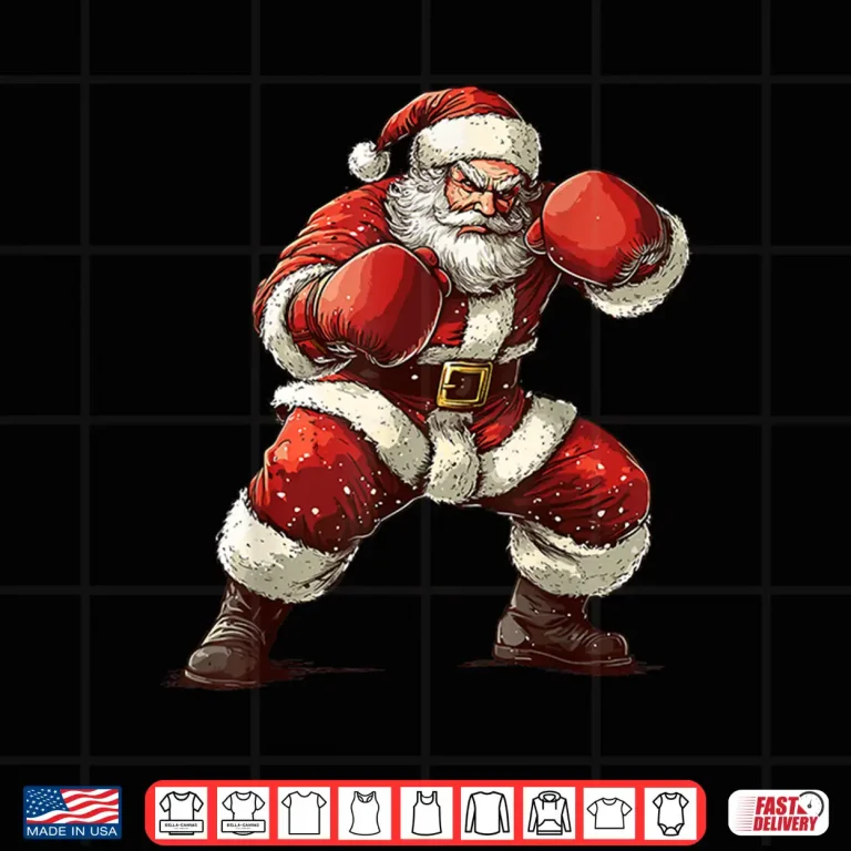 Design Santa Boxing Xmas Muay Thai MMA Boxer Christmas Shirt