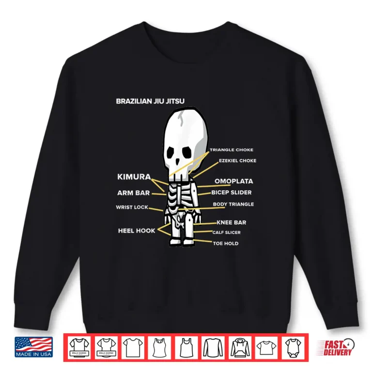 Sweatshirt Anatomy Of BJJ Choke Submission Brazilian Jiu Jitsu Graphic Shirt