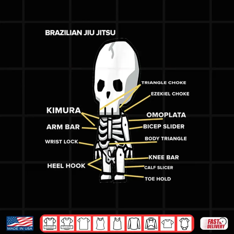 Design Anatomy Of BJJ Choke Submission Brazilian Jiu Jitsu Graphic Shirt
