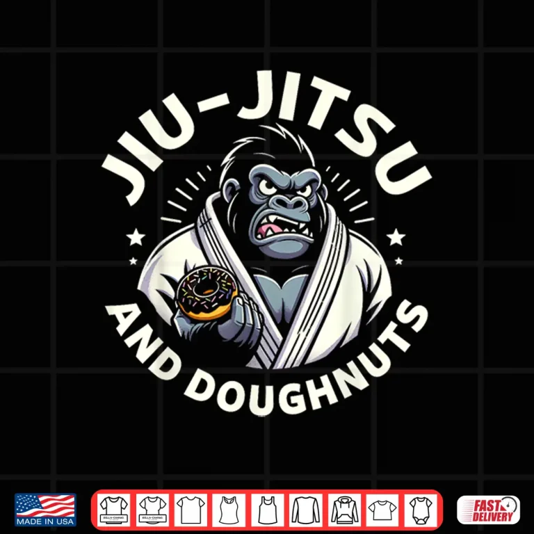 Design And Doughnuts Donut Brazilian Jiu Jitsu Professional Humor Funny Shirt