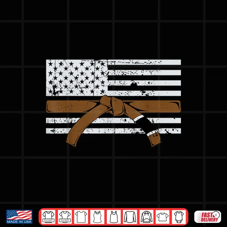 Design Brown Belt Gift Patriotic Jiujitsu Martial Arts Lover Shirt