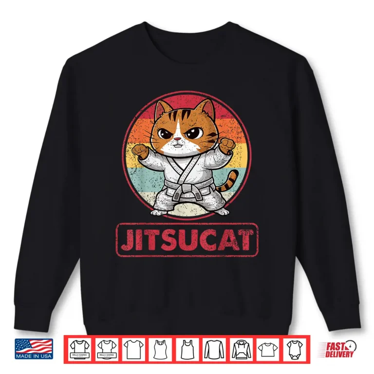 Sweatshirt Cat Lover Kitten Jiu Jitsu BJJ Martial Arts MMA Shirt