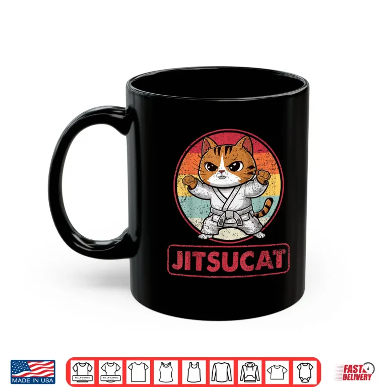 Mug Cat Lover Kitten Jiu Jitsu BJJ Martial Arts MMA Shirt