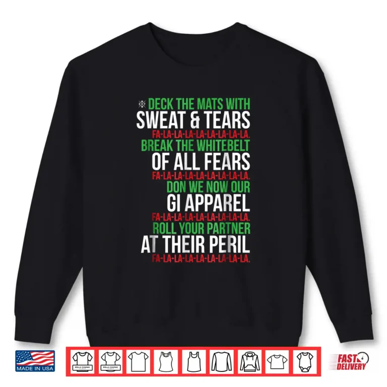 Sweatshirt Deck The Mats Jiu Jitsu BJJ MMA Christmas Holiday Shirt