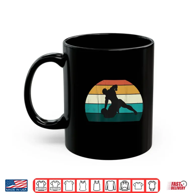 Mug Fighters Vintage Sunset MMA Grappling Cage Fighting Retro Shirt