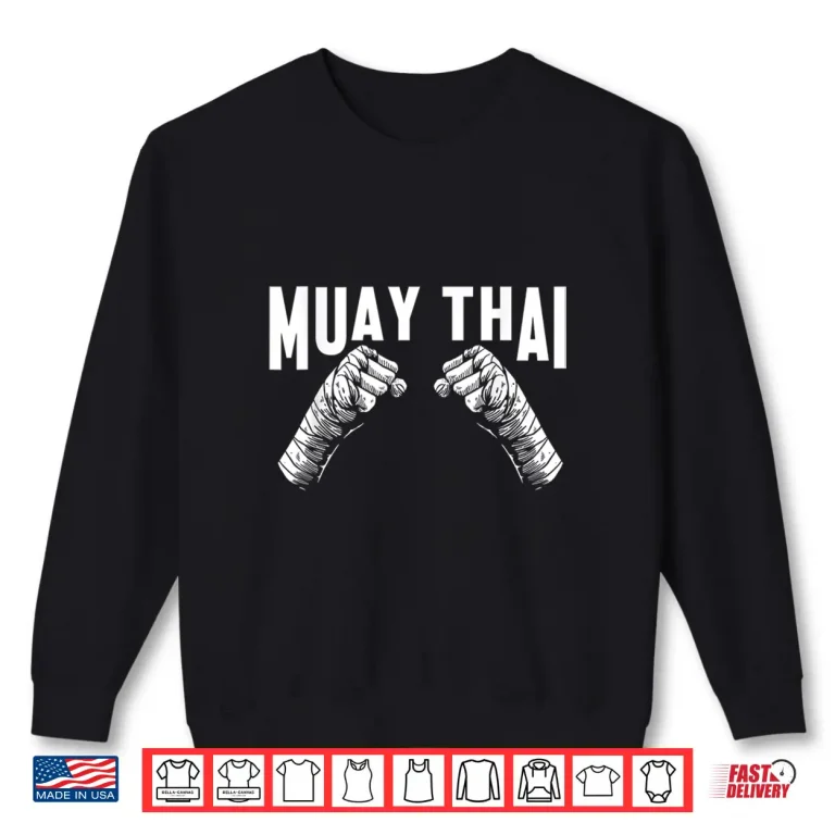 Sweatshirt Fists Club Fighting Coach Muay Thai Fighter MMA Martial Arts Shirt