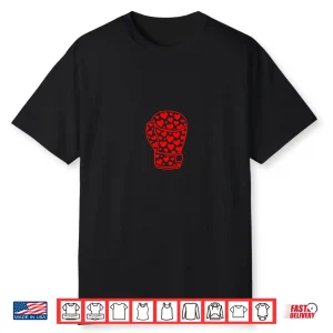 Heart Gloves Couple Boxing Mma Fighter Valentines Day Shirt